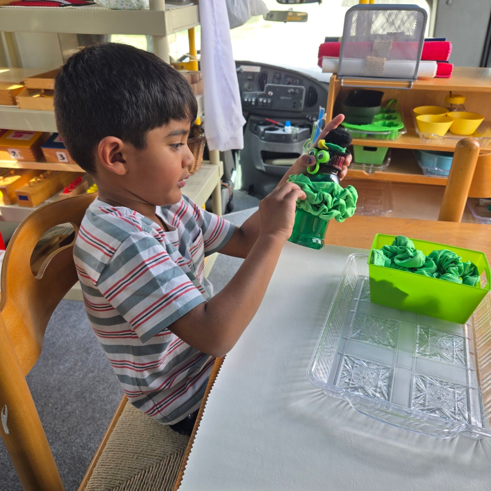 Sensory literacy play at summer camp